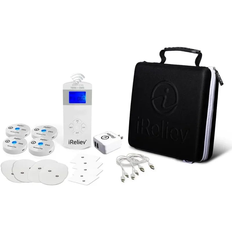 Wireless TENS + EMS Therapeutic Wearable System, Muscle Stimulator, Pain Relief