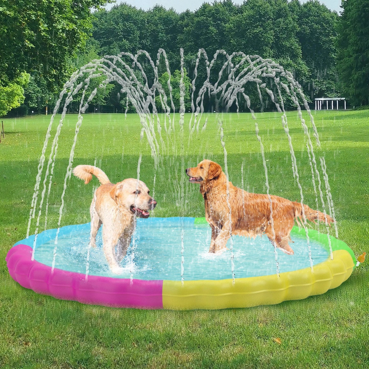 Non-Slip Sprinkler Pool for Pets