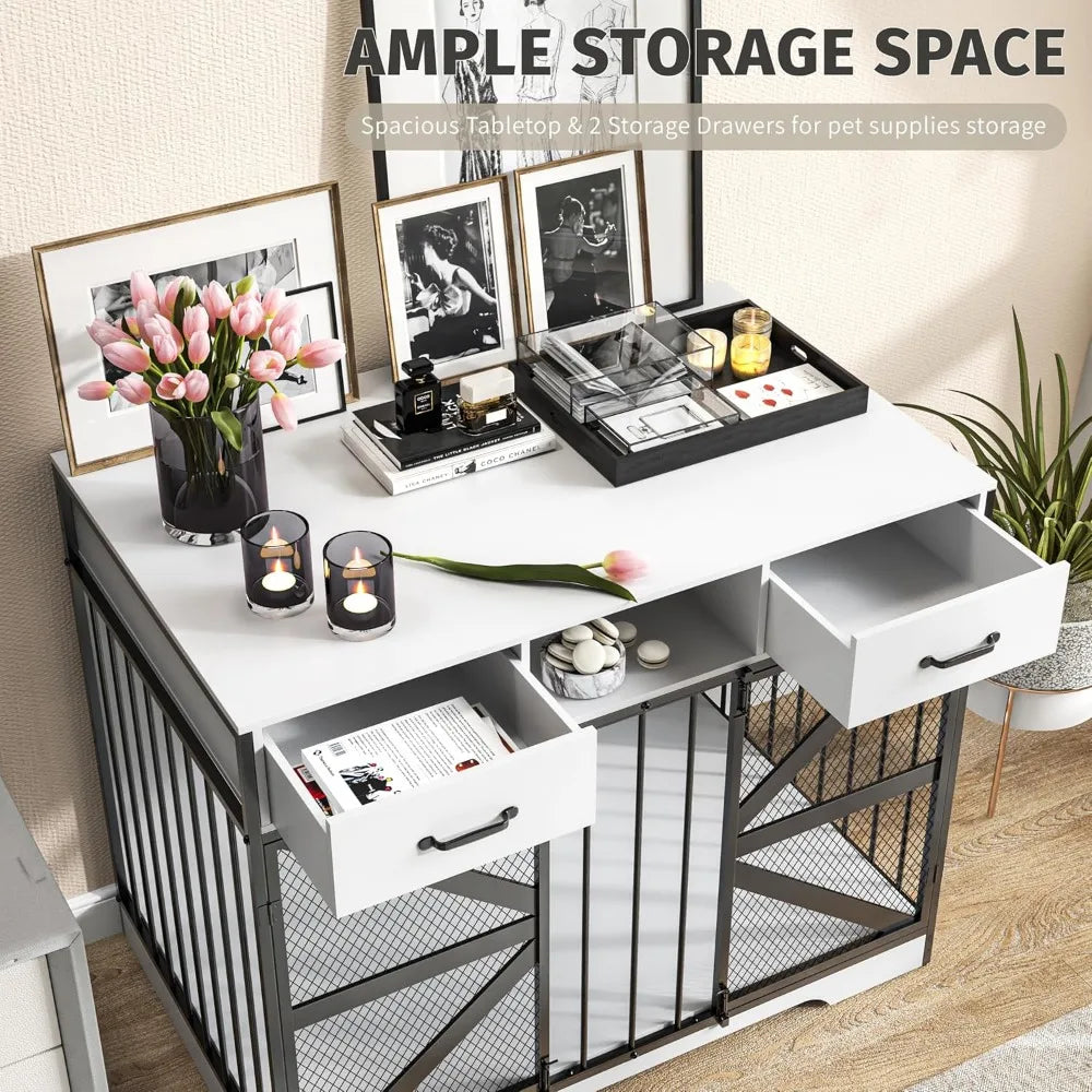 Dog Kennel Furniture with 2 Drawers