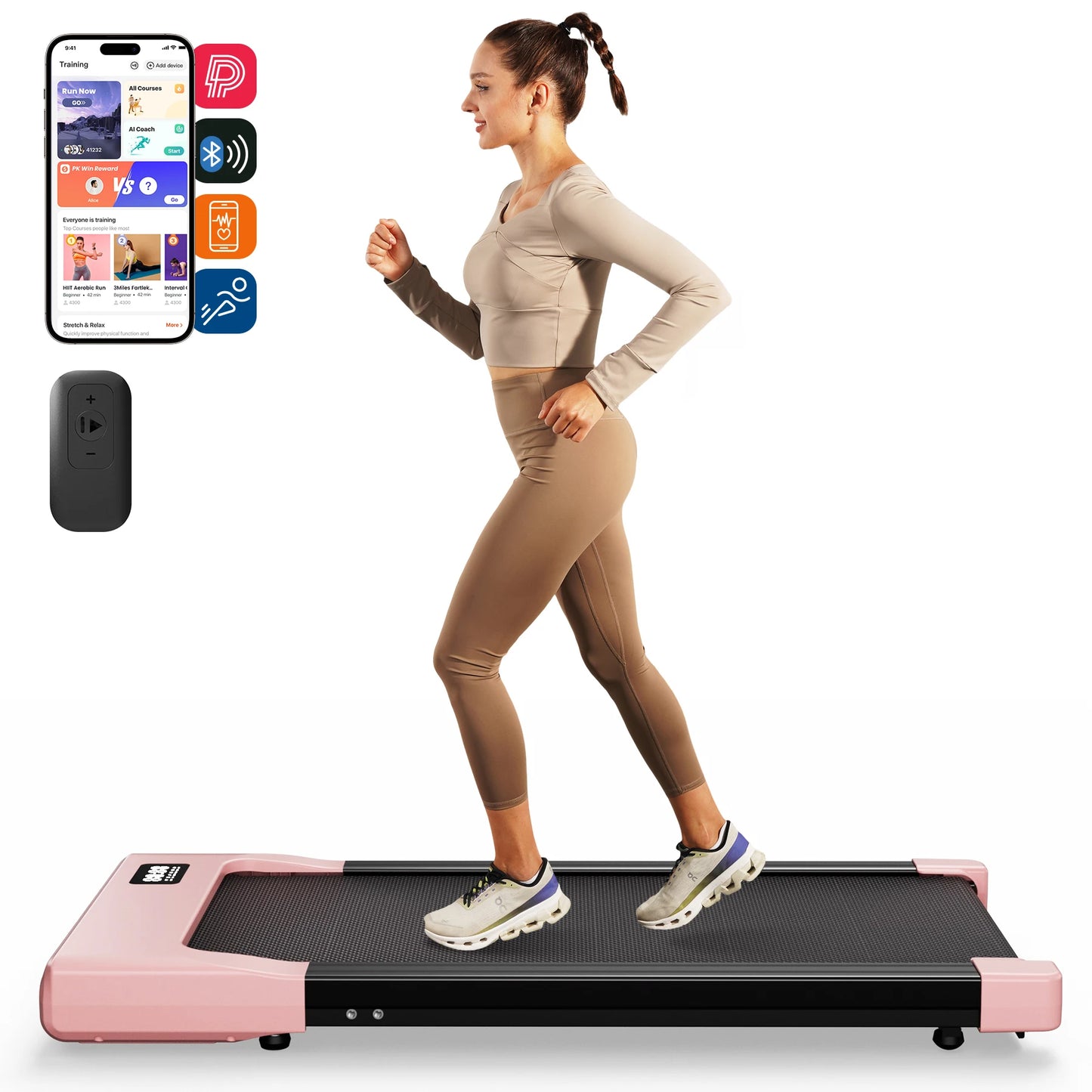 Walking Pad, Under Desk, Treadmill, Portable, Remote Control LED Display