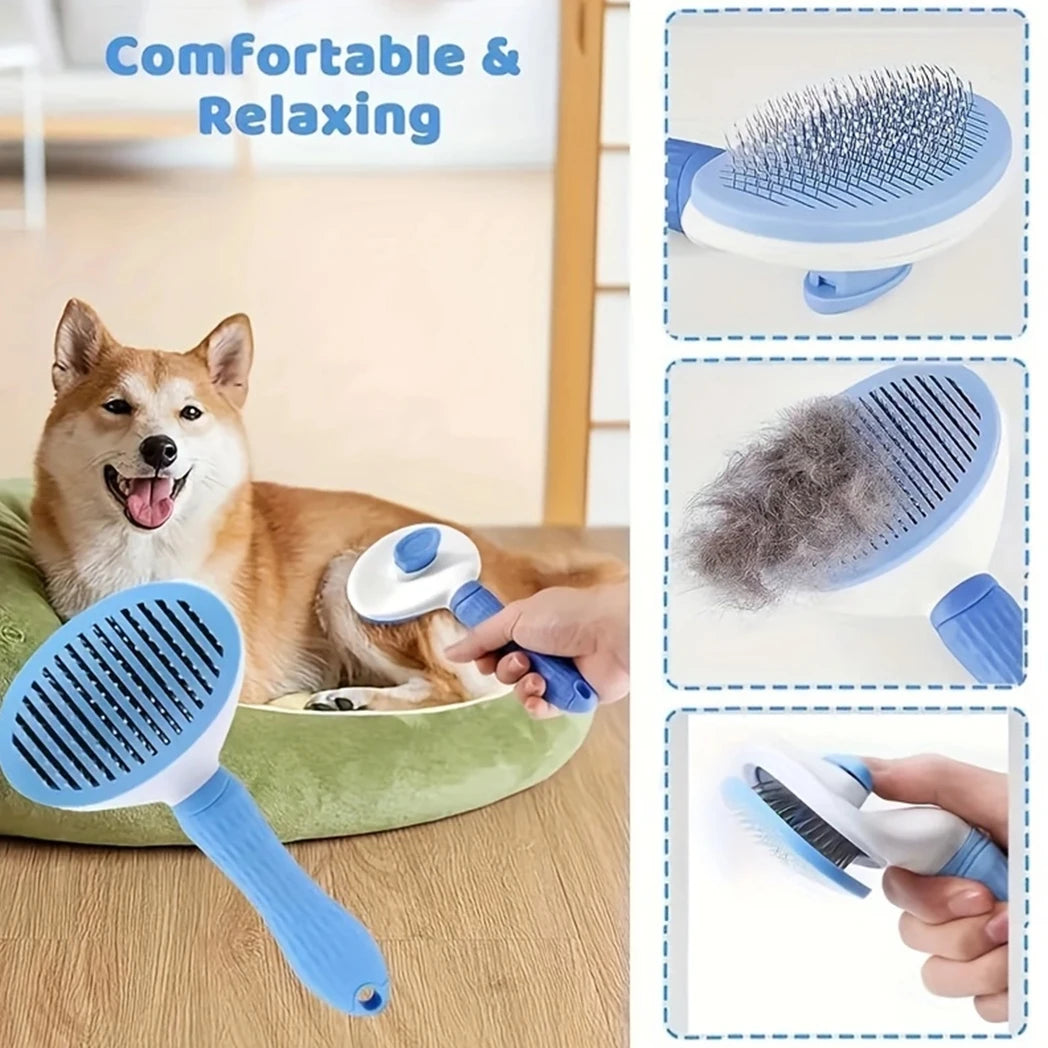 7 Pack Pet Grooming Set, Hair Removal/Flea Comb, Shampoo Brush, Nail Clippers, Toothbrush