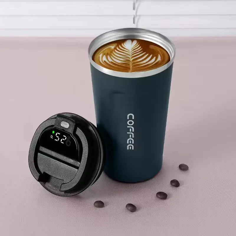 Insulated Coffee Mug Smart Temperature Display, Stainless Steel