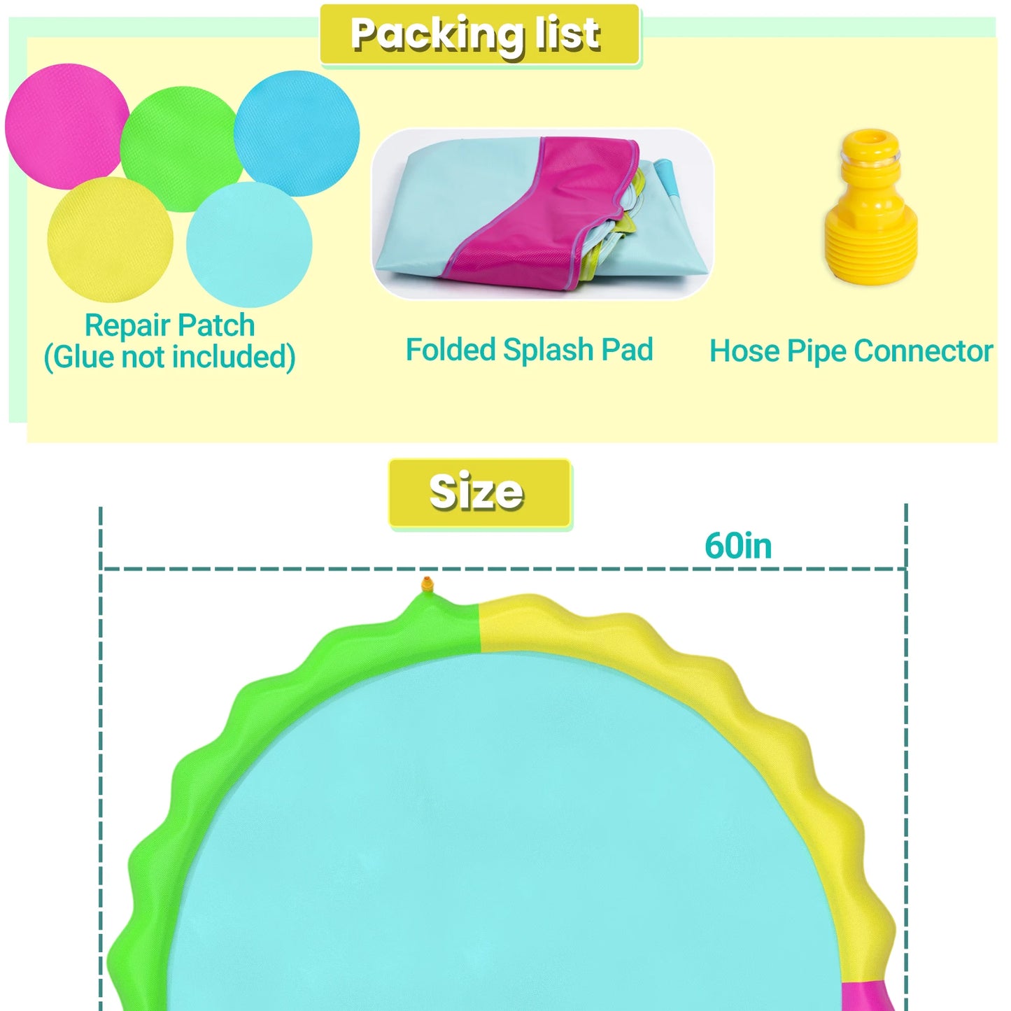 Non-Slip Sprinkler Pool for Pets