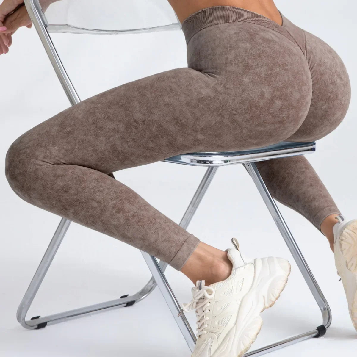 V-Back, Seamless Yoga Leggings, Women Fitness, Workout