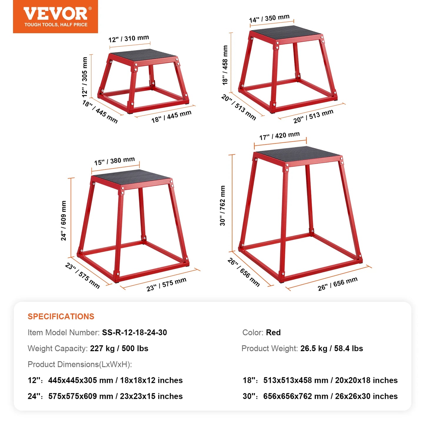 SucceBuy Plyometric Jump Box, Conditioning, Strength Training