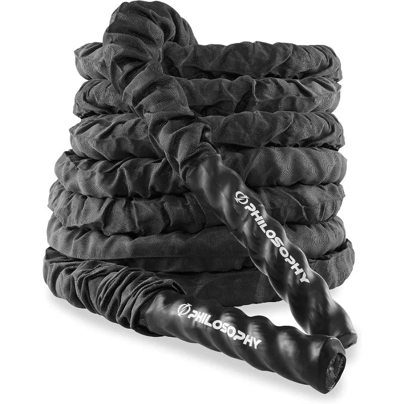 Exercise Battle Rope, Fitness Training, Conditioning, Cover and Anchor Kit