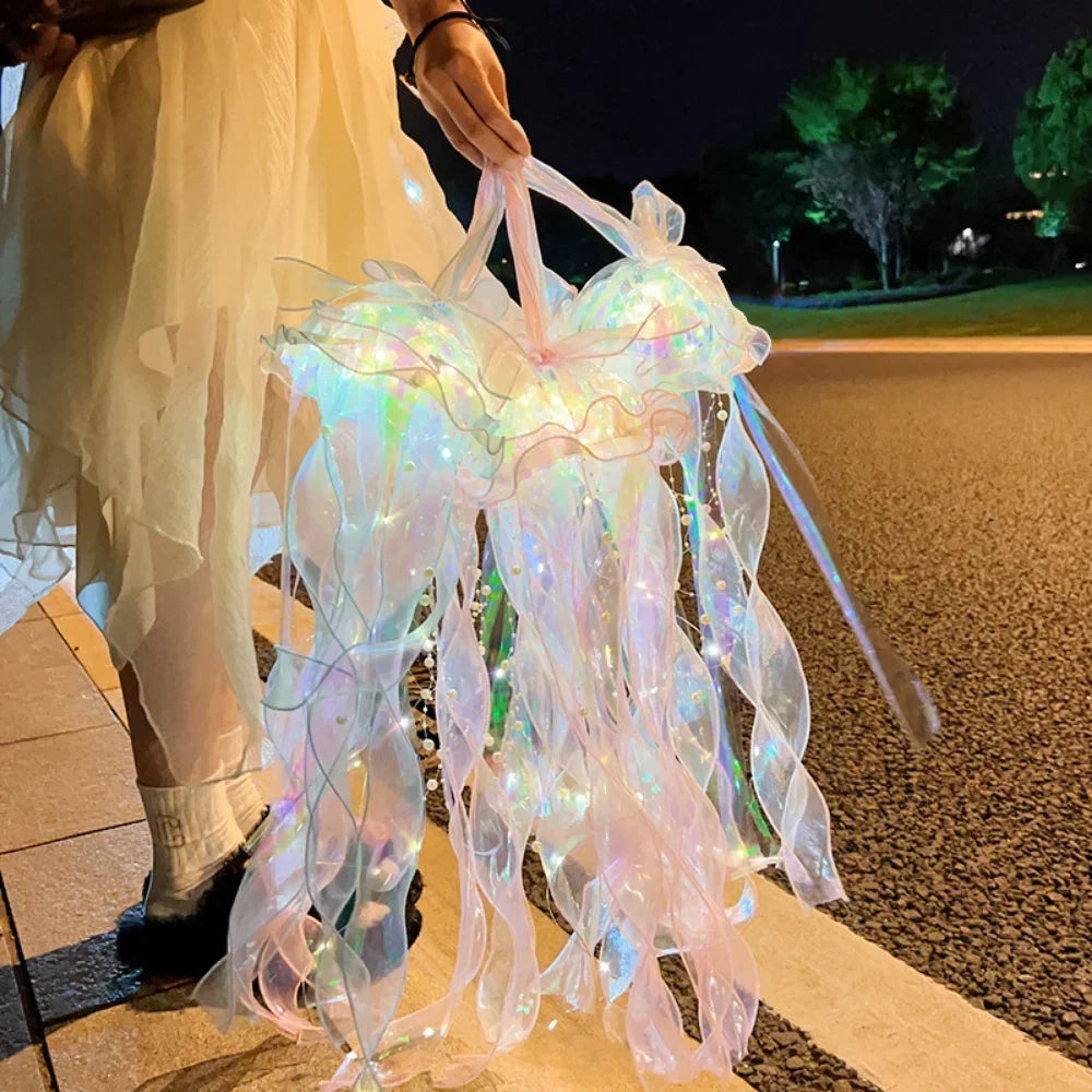 Jellyfish Portable Flower Lamp, Girl Room Atmosphere Decoration, Bedroom Night Lamp