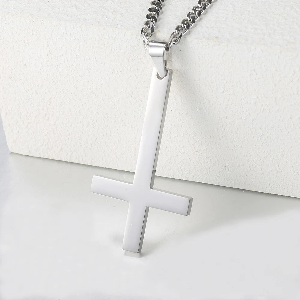 Cross Pendant Necklace For Men/Women, Gold/Silver/Black Color