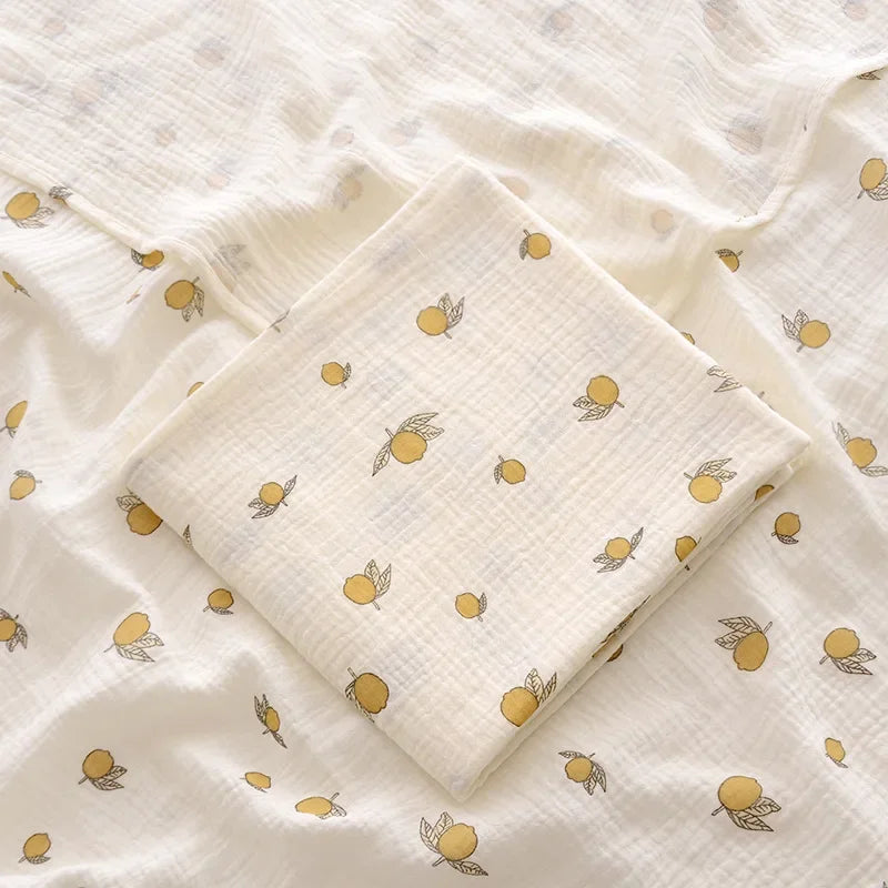 Newborn Baby Cotton Receiving Blanket, Summer Bedding, Throw Blanket