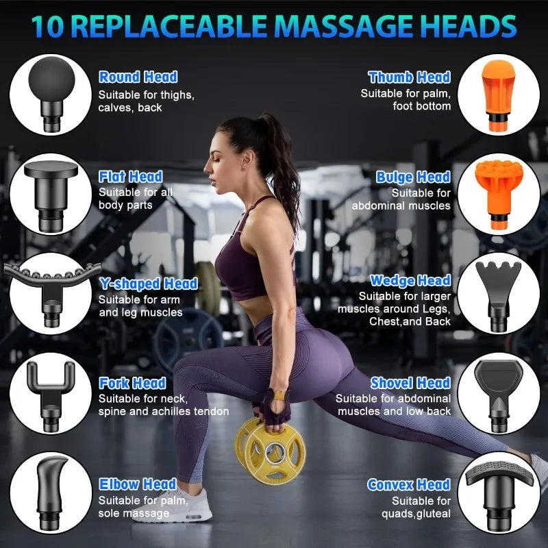 TOLOCO Massage Gun, Deep Tissue Back Massage, Pain Relief