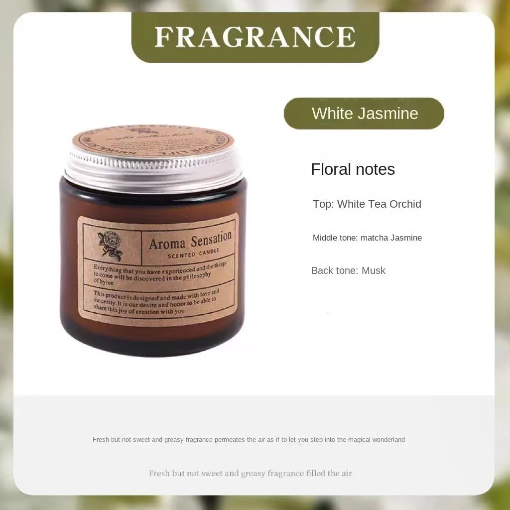 Aromatherapy, essential oil candle, smokeless, soybean, household fragrance