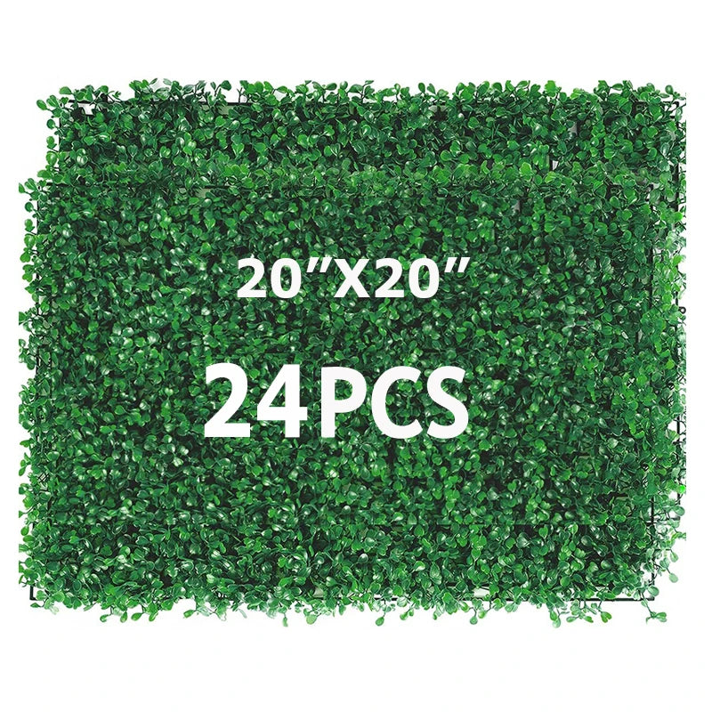 Artificial Plants Grass, Wall Panel Boxwood Hedge, Greenery Privacy, Fence Panel, Indoor