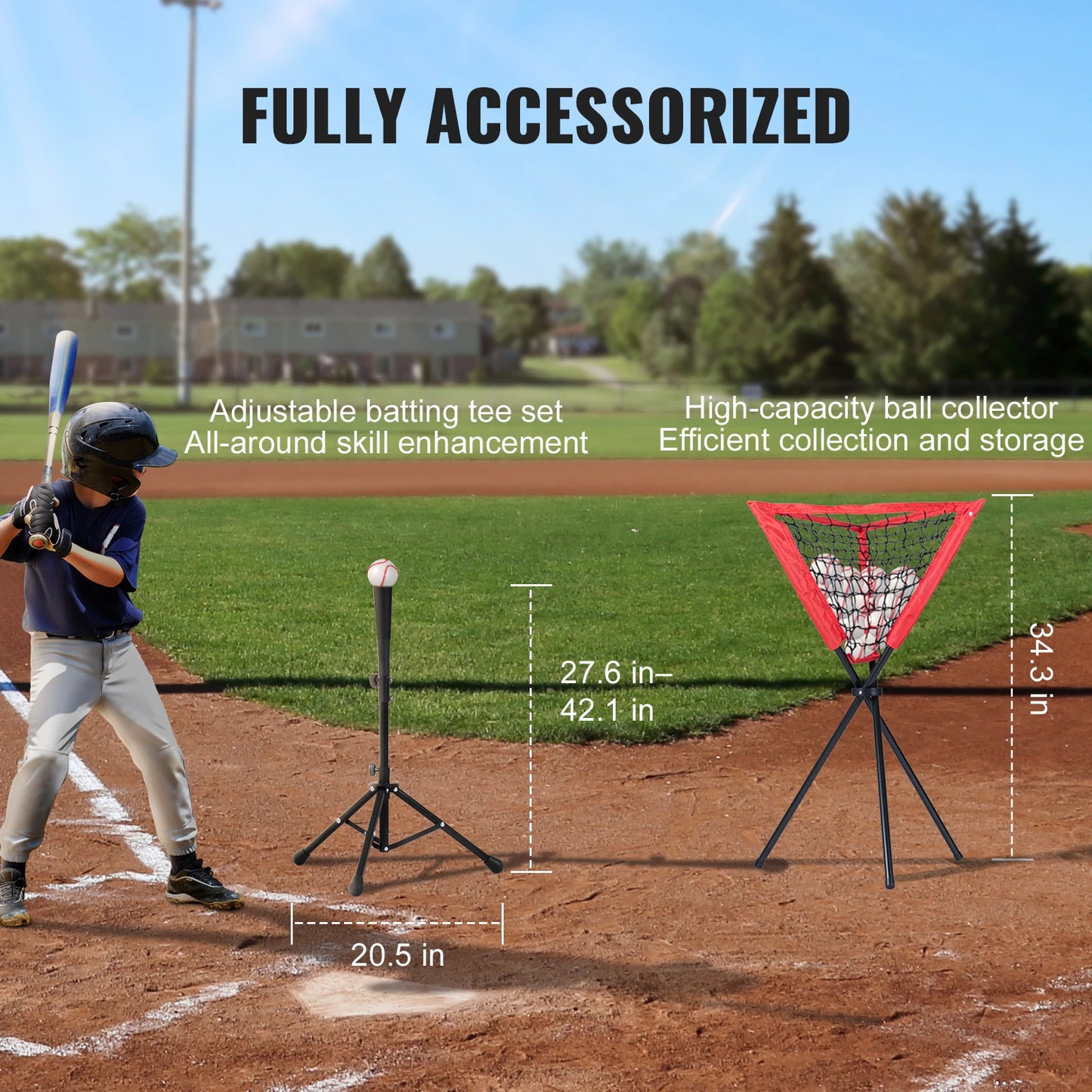 Baseball/Softball Practice Net, Portable, Hitting/Catching/Pitching, Backstop Equipment