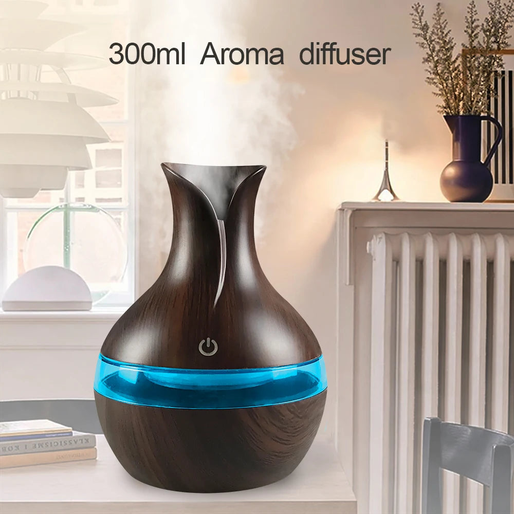 Air Humidifier, LED Lights, Aromatherapy Diffuser, Rechargeable