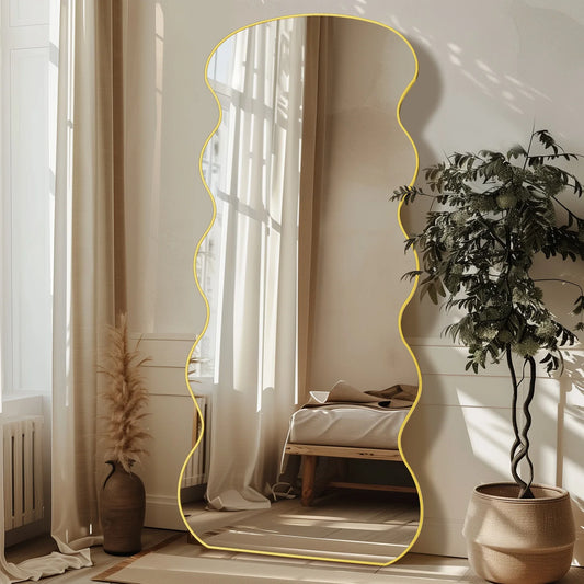 Full Length Mirror, 71"x32" Wavy Stand for Bedroom, Living Room Cloakroom