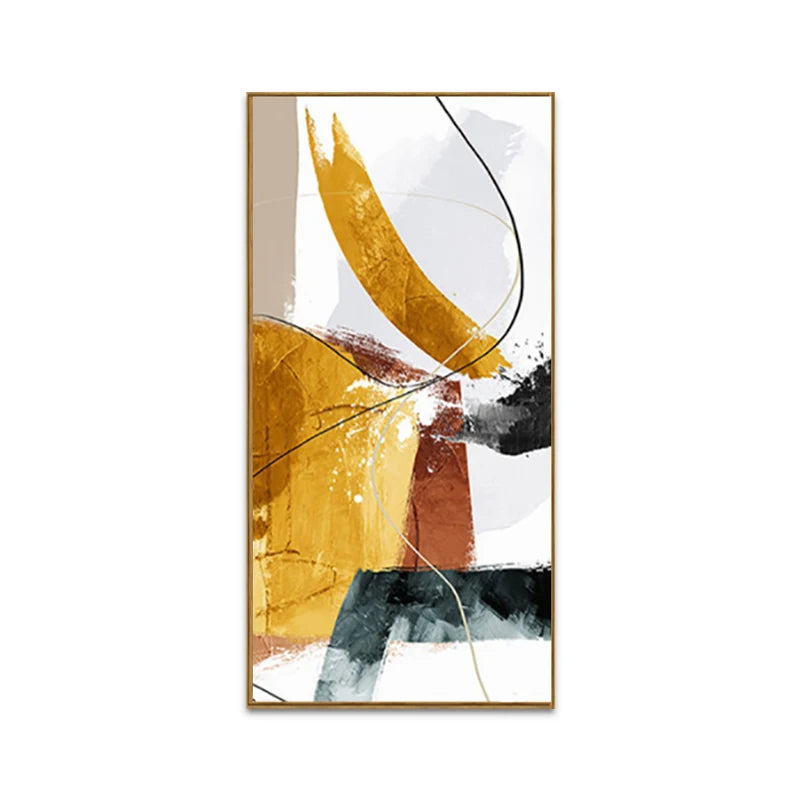 100% Hand Painted Oil Painting On Canvas, Porch Design, Abstract Modern Style, Wall Art