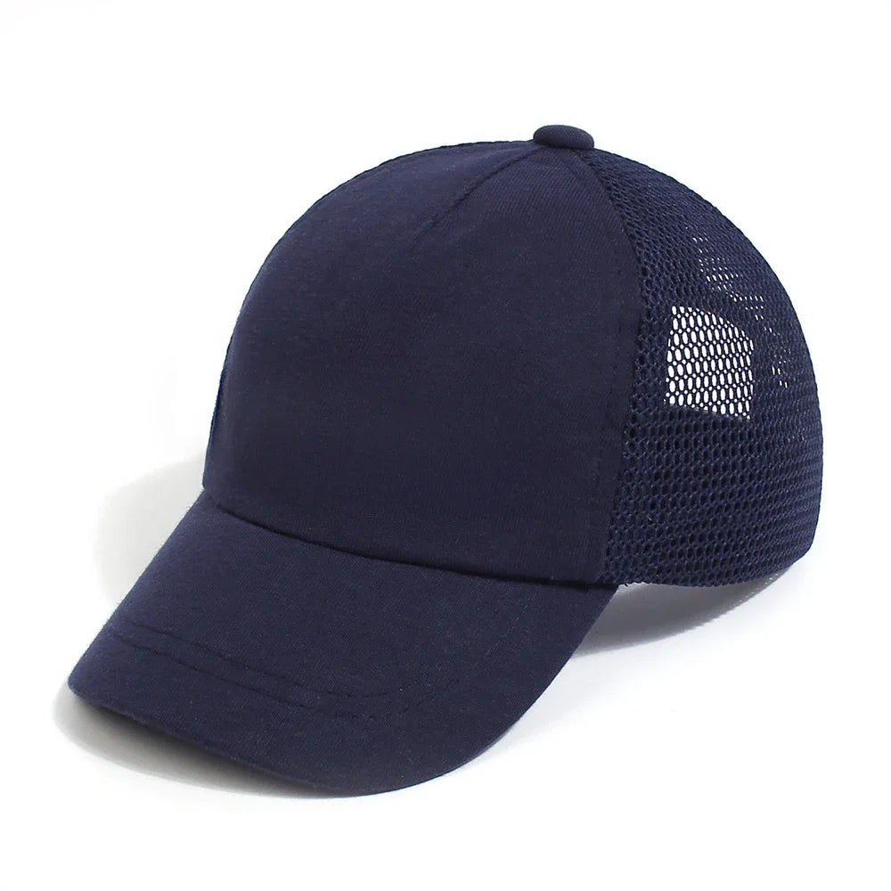 Kids, Solid Color, Curved Brim, Baseball Hat, Breathable