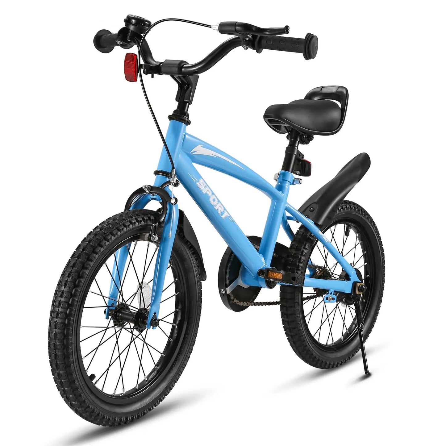 16 Inch Kids Bike, Training Wheels & Kickstand, Dual Handbrake, Adjustable Handlebar & Saddle