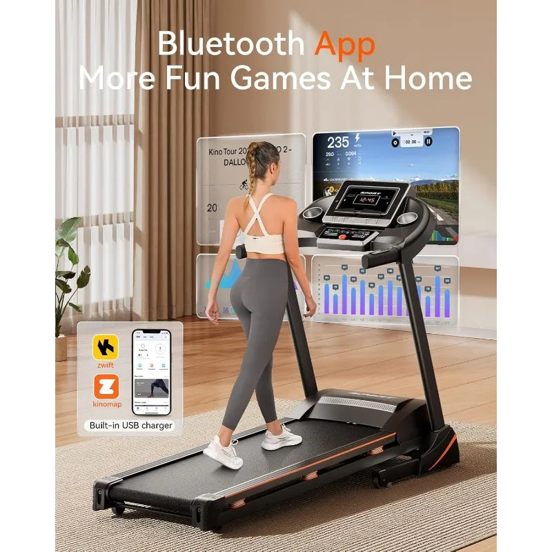 Treadmill, Auto Incline, Foldable, 300 LBS Weight Capacity