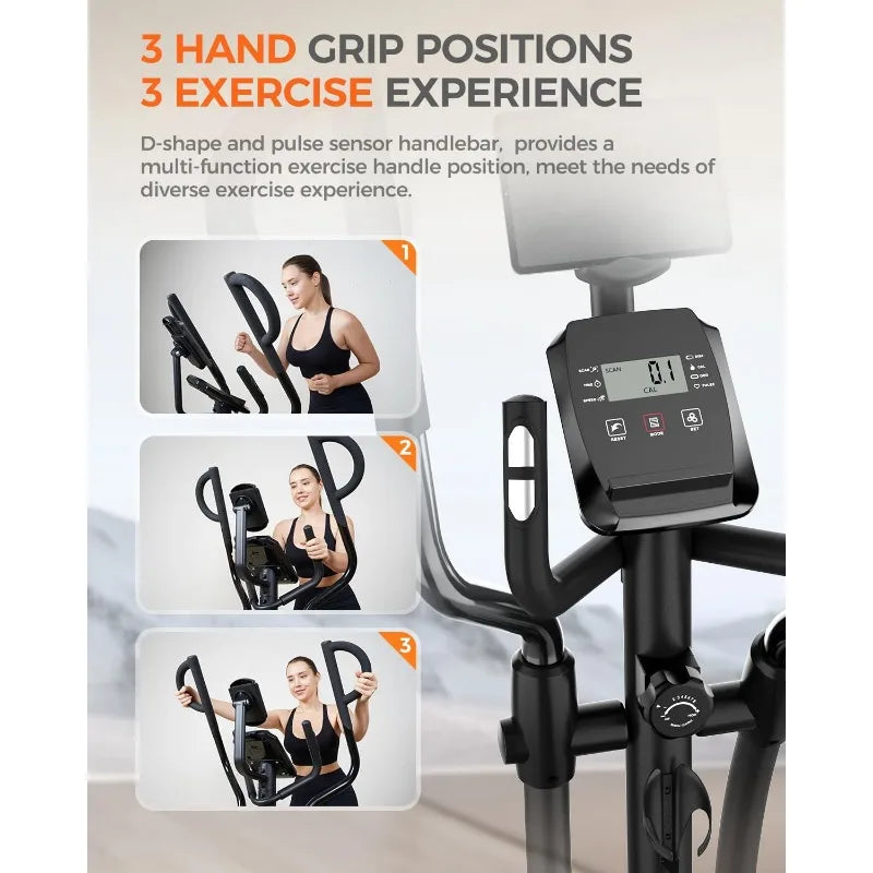 Elliptical Exercise Machine, Hyper-Quiet Magnetic Driving System