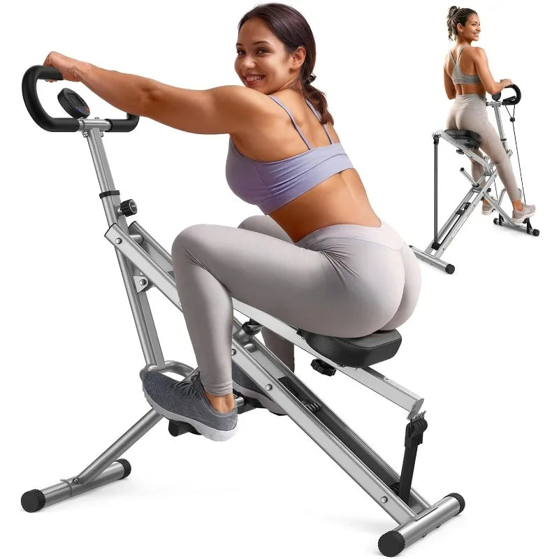 Squat Machine, Foldable, Adjustable, Rowing Machine