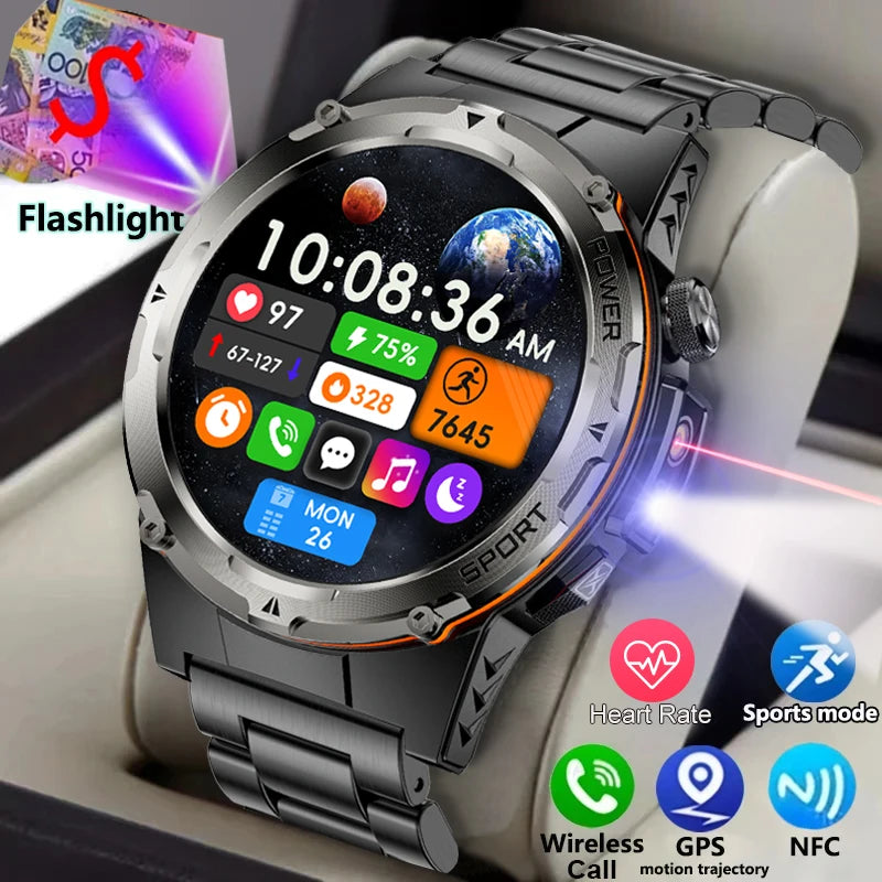Men's Call Smart Watch, NFC Function, Sports Fitness Tracker, Waterproof, GPS