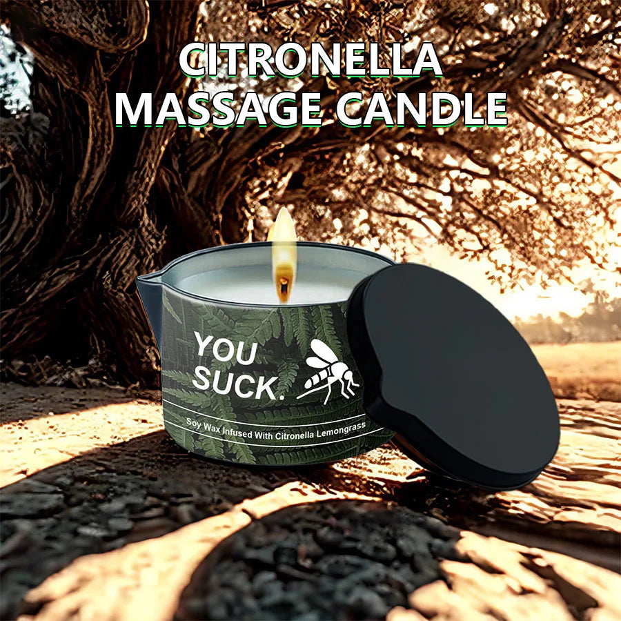 Citronella Scented, Massage Oil Candle ,Luxury Aromatherapy, SPA, Stress Relief, Skin Moisturizing