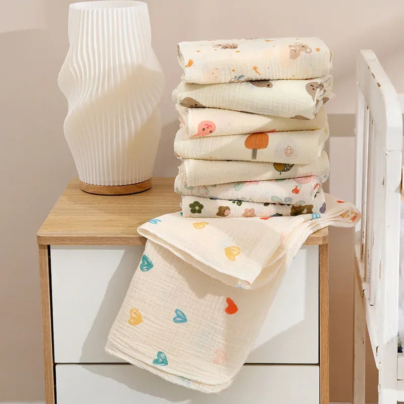 Double Layer Muslin Baby Swaddle Blanket, Soft, Cotton, Stroller Cover, Bedding 80*80cm
