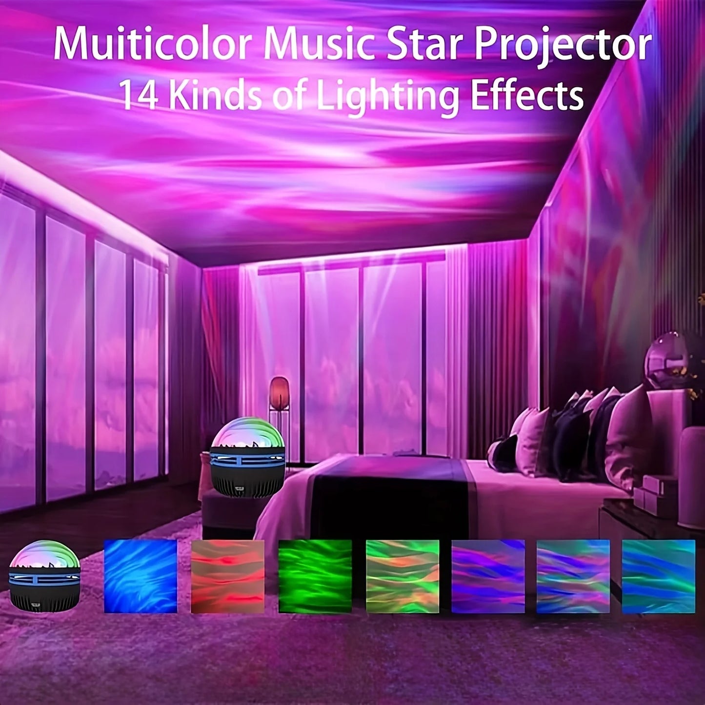 LED Projector Night Light with Remote, Galaxy Star Effects