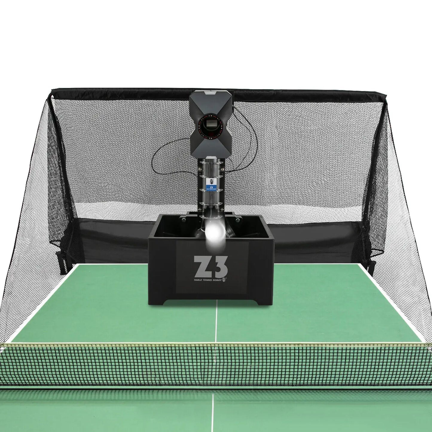 Automatic Table Tennis Training Machine, 100 Balls + Net
