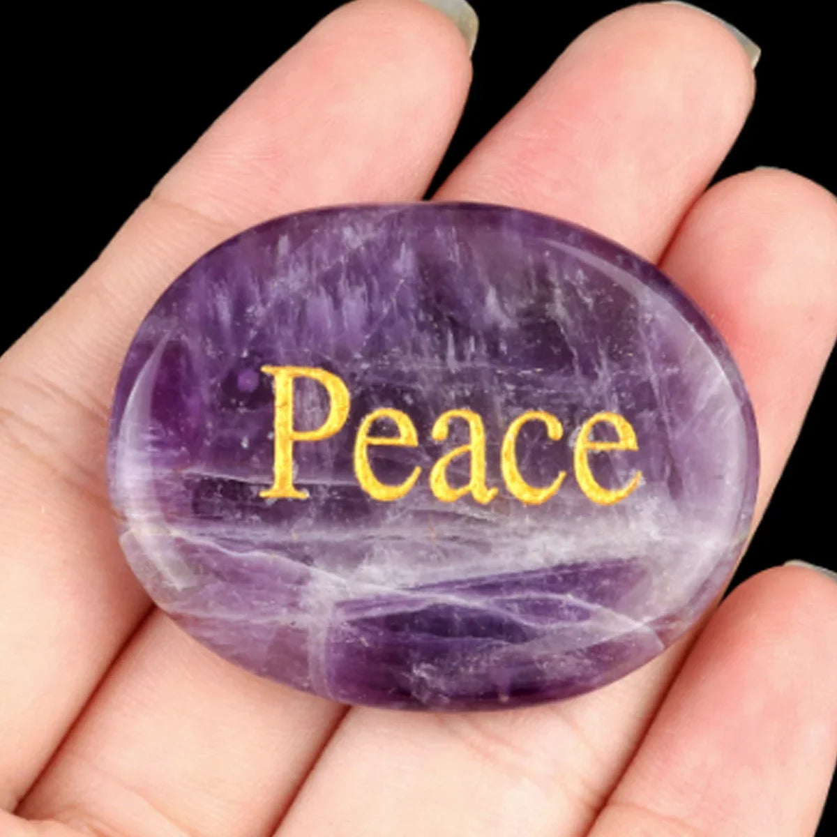 35x45mm Thumb Worry Stones, Oval Massage Quartz Healing Crystal, Chakra Energy Therapy Meditation Spiritual Natural Gemstone