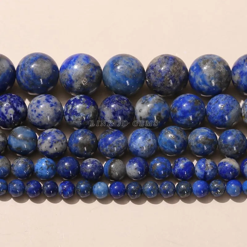 Natural Stone, Lapis Lazuli Round Loose Beads For Jewelry Making