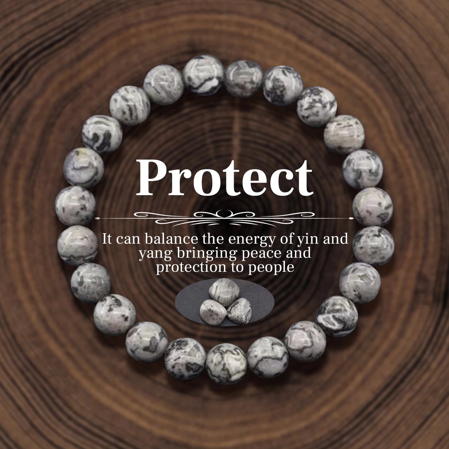 Natural Stone Beads, Bracelet For Women/Men, Amethysts Crystal Quartz, Agate Tiger Eye, Elastic Bangles