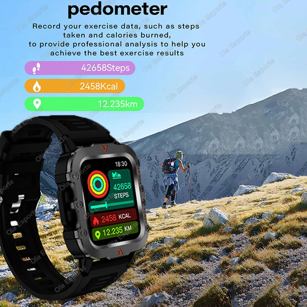 Outdoor Sport Smart Watch with Led Lighting, Men/Women, Fitness Track ECG+PGG