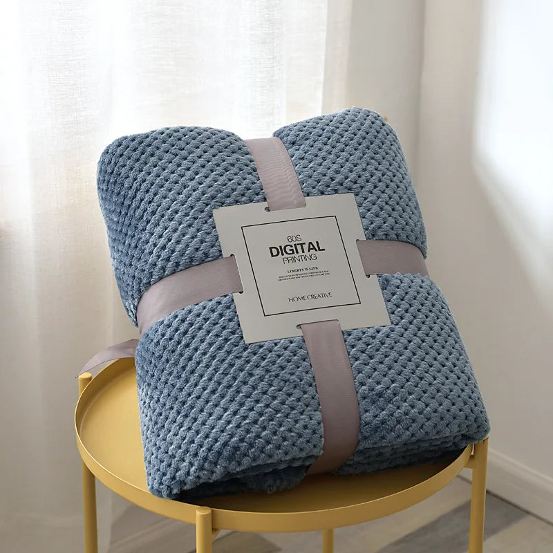 Baby Blanket, Soft Fleece, Thick Quilt Bedding, Swaddle Wrap, Stroller Sleep Cover