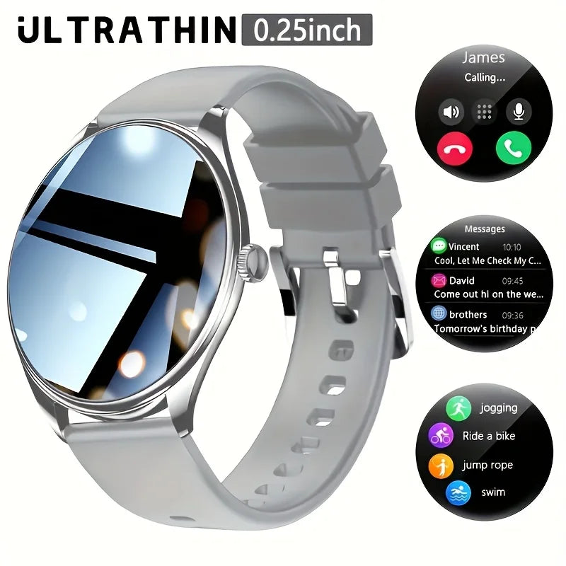 Utral Thin Women Smart Watch, Bluetooth Call, Multi-Sport Tracker, Music Player, USB Charging