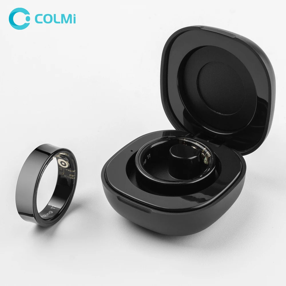 2024 COLMI R09 Smart Ring Men/Women, Charging Case, Health and Sleep Monitor, Skin Temperature Monitor