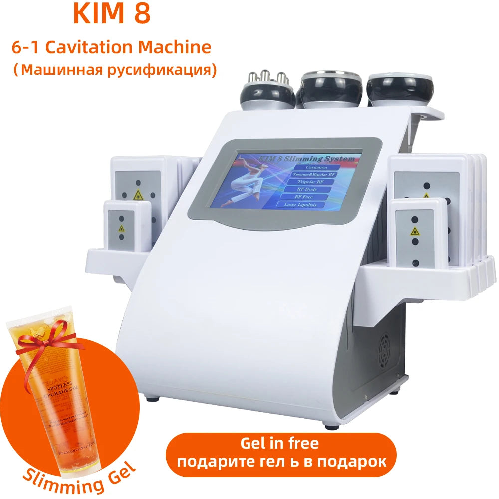 6-In-1 Ultrasonic Cavitation Machine, Weight Loss, Skin Lift/Tightening, Body Slimming/Shaping