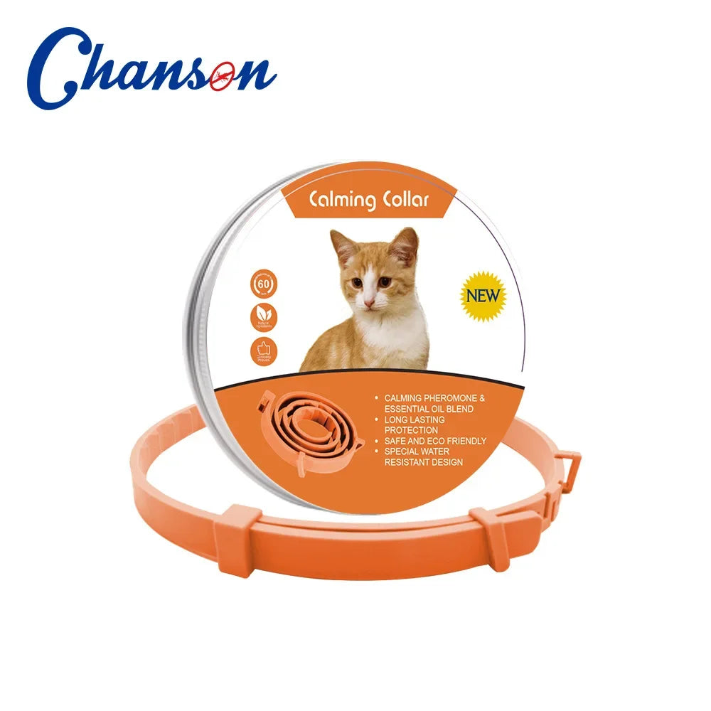 Adjustable Natural Calming Collar For Cats/Dogs, Anxiety Pheromone Reducing