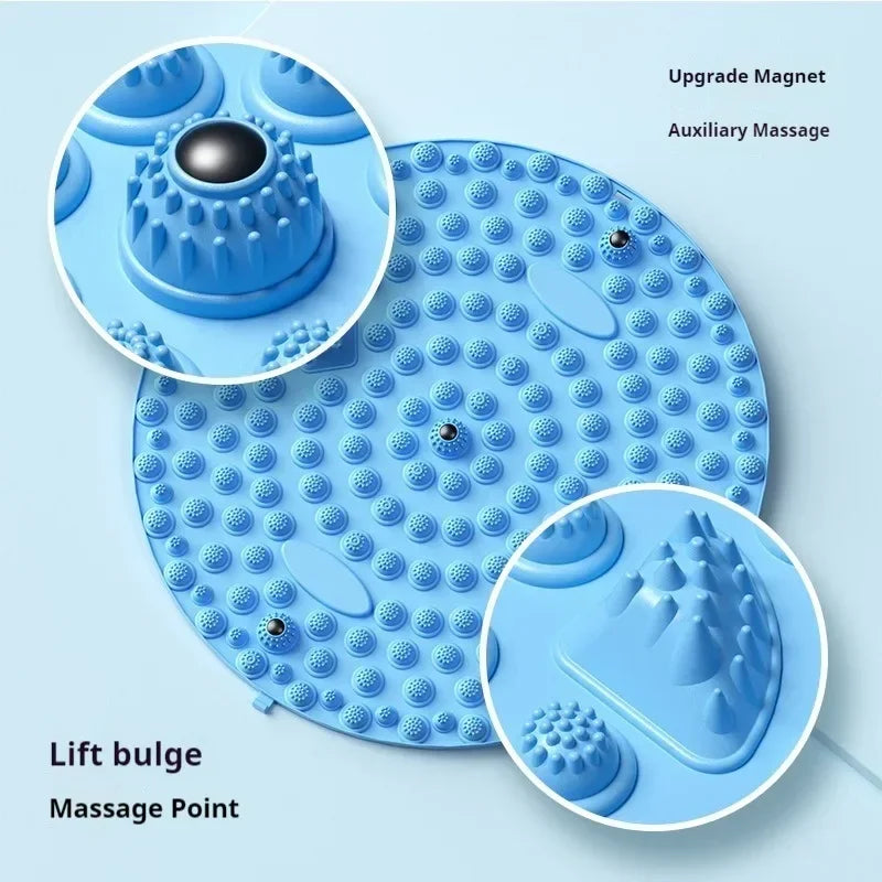 Foot Yoga Massage Acupressure Board. Muscle Relaxation, Round Exercise Mat, Physiotherapy