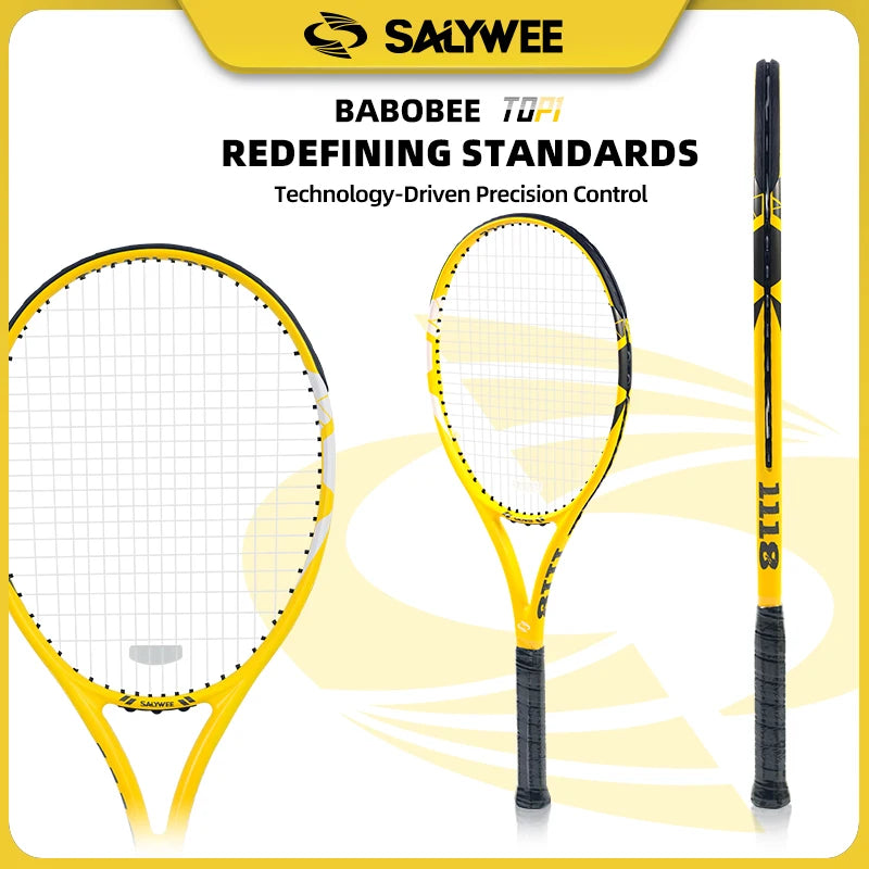 100% Full Carbon Fiber Tennis Racket, Aerospace-Grade Frame, Lightweight