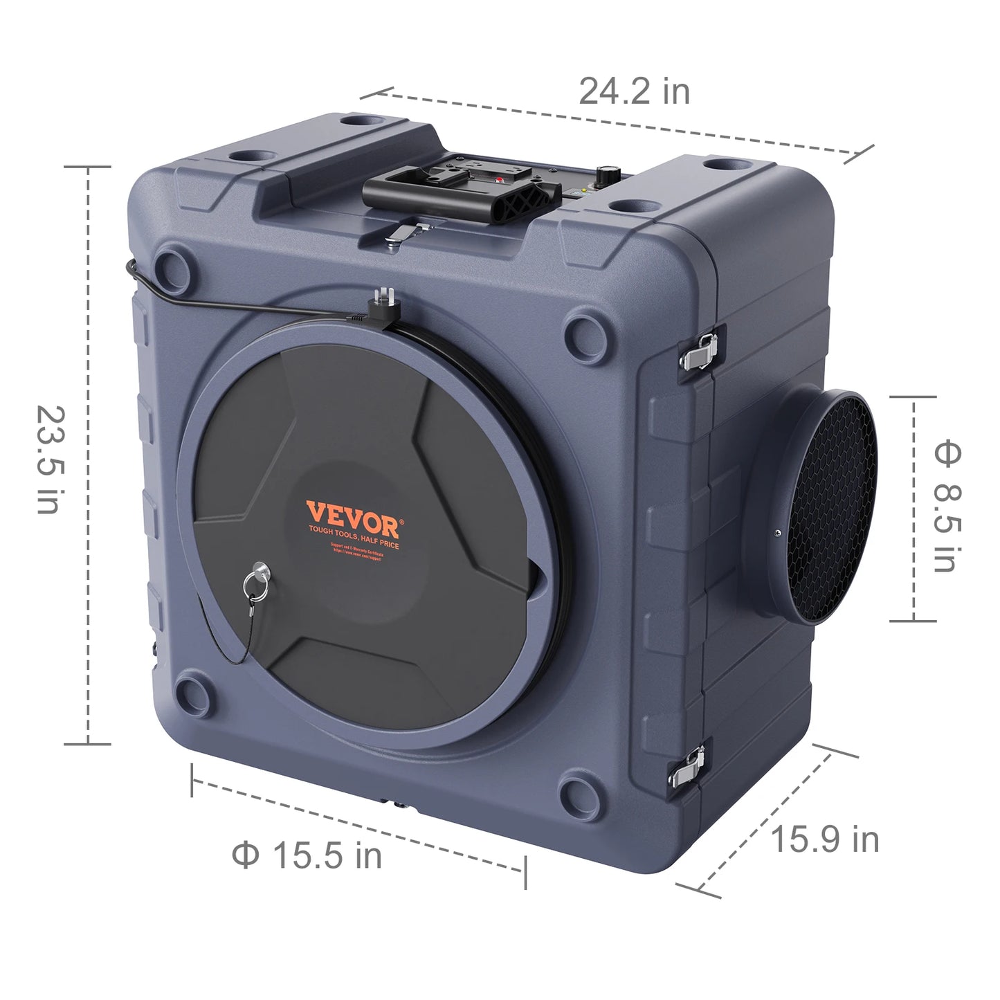 Air Scrubber, 3-Stage Filtration, Stackable, Negative Air 550/800 CFM Air Cleaner, MERV10 Carbon H13 HEPA