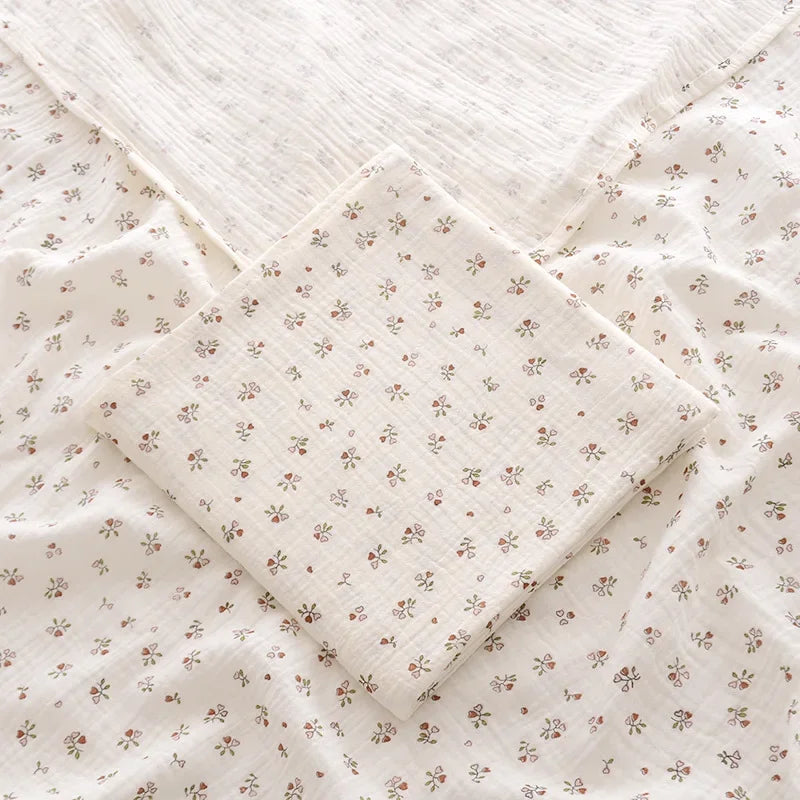 Newborn Baby Cotton Receiving Blanket, Summer Bedding, Throw Blanket
