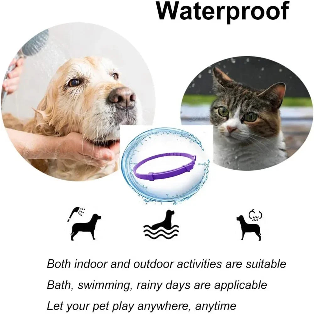 Adjustable Natural Calming Collar For Cats/Dogs, Anxiety Pheromone Reducing