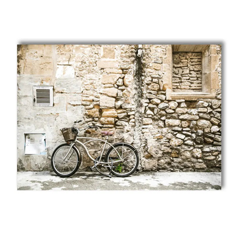 Spanish Italy Puglia Architecture Posters, Canvas Painting, Green Leaves, Indoor Plants, Wall Art Print Pictures
