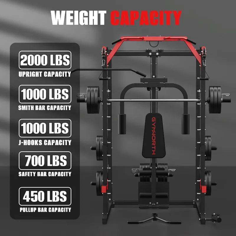 Power Rack, LAT Pulldown System, Power Cage, Cable System, Squat Rack, Chest Press Machine