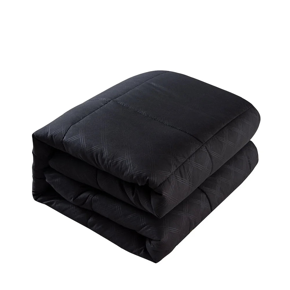 10 Piece Queen Size Bed in a Bag Comforter Set, Soft Microfiber, Elegant Plaid Pattern Decorative Pillows