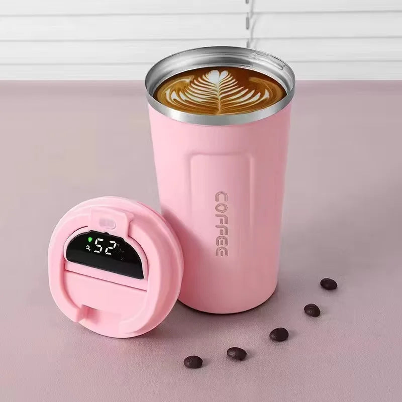 Insulated Coffee Mug Smart Temperature Display, Stainless Steel