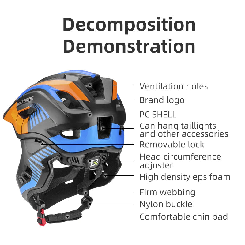 Child Cycling/Scooter Cross Helmet, Impact Resistant, Detachable Full Face