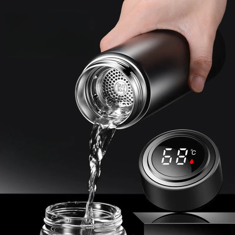 500Ml Thermos Bottle Smart Cup with LED Temperature Digital Display, Stainless Steel